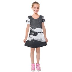 Whale Dream Kids  Short Sleeve Velvet Dress by goljakoff