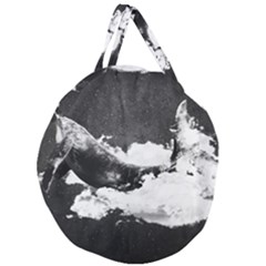 Whale Dream Giant Round Zipper Tote by goljakoff