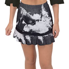 Whale Dream Fishtail Mini Chiffon Skirt by goljakoff