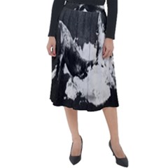 Whale Dream Classic Velour Midi Skirt  by goljakoff