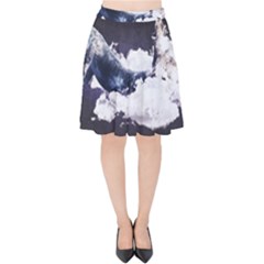 Blue Whale Dream Velvet High Waist Skirt by goljakoff