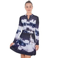 Blue Whale Dream Long Sleeve Panel Dress by goljakoff