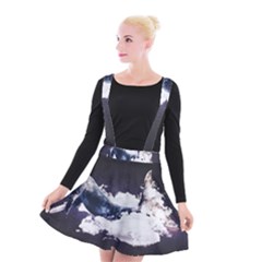 Blue Whale Dream Suspender Skater Skirt by goljakoff