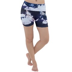 Blue Whale Dream Lightweight Velour Yoga Shorts by goljakoff