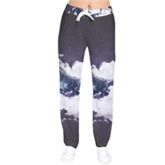 Blue Whale Dream Women Velvet Drawstring Pants by goljakoff