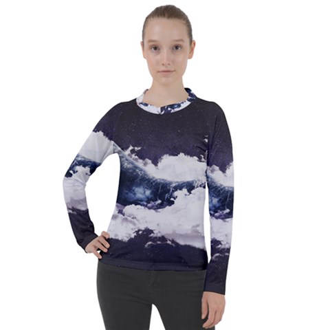 Blue Whale Dream Women s Pique Long Sleeve Tee by goljakoff