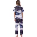 Blue whale dream Kids  Satin Short Sleeve Pajamas Set View2