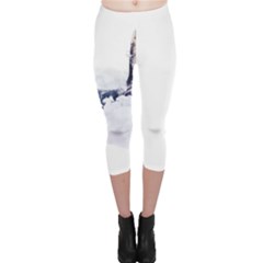 Blue Whale Dream Capri Leggings  by goljakoff