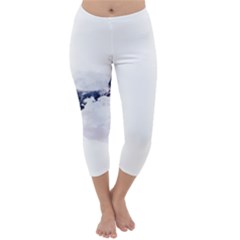 Blue Whale Dream Capri Winter Leggings  by goljakoff