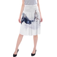 Blue Whale Dream Midi Beach Skirt by goljakoff