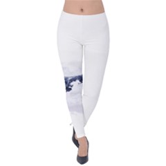 Blue Whale Dream Velvet Leggings by goljakoff