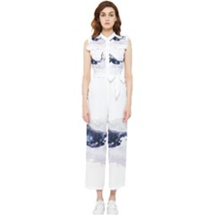 Blue Whale Dream Women s Frill Top Jumpsuit by goljakoff