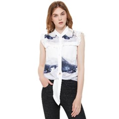 Blue Whale Dream Frill Detail Shirt by goljakoff