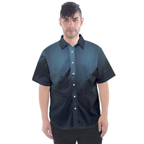 Blue Whale Family Men s Short Sleeve Shirt by goljakoff