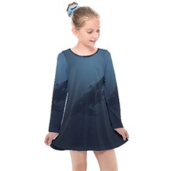 Blue Whale Family Kids  Long Sleeve Dress by goljakoff