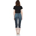 Blue whale family Inside Out Lightweight Velour Capri Leggings  View2