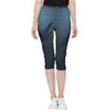 Blue whale family Inside Out Lightweight Velour Capri Leggings  View3