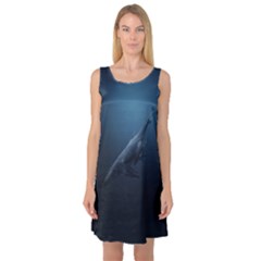 Whales Family Sleeveless Satin Nightdress by goljakoff