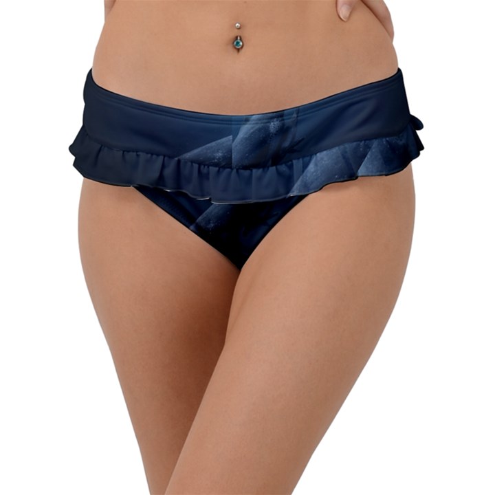 Whales family Frill Bikini Bottom