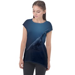 Whales Family Cap Sleeve High Low Top by goljakoff