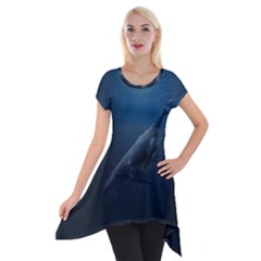 Whales Family Short Sleeve Side Drop Tunic by goljakoff