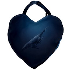 Whales Family Giant Heart Shaped Tote by goljakoff