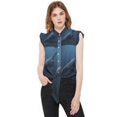 Whales Family Frill Detail Shirt by goljakoff