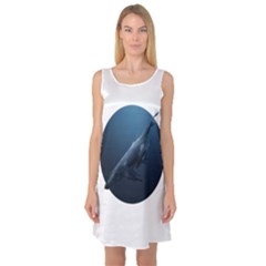 Whales Sleeveless Satin Nightdress by goljakoff