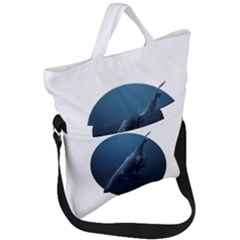 Whales Fold Over Handle Tote Bag by goljakoff