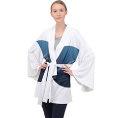 Whales Long Sleeve Velvet Kimono  by goljakoff