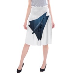 Blue Whales Midi Beach Skirt