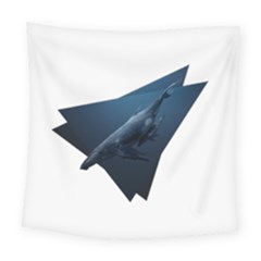 Blue Whales Square Tapestry (large) by goljakoff