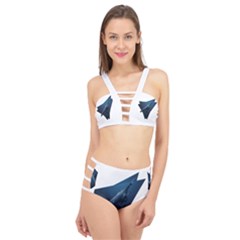 Blue Whales Cage Up Bikini Set by goljakoff