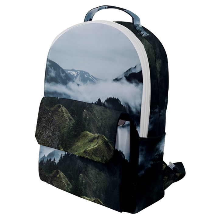 Mountain landscape Flap Pocket Backpack (Small)