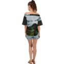 Mountain landscape Off Shoulder Short Sleeve Top View2