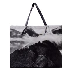 Whale In Clouds Zipper Large Tote Bag by goljakoff