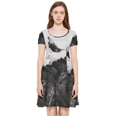 Whale In Clouds Inside Out Cap Sleeve Dress