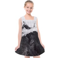 Whale In Clouds Kids  Cross Back Dress by goljakoff