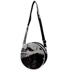 Whale In Clouds Crossbody Circle Bag by goljakoff