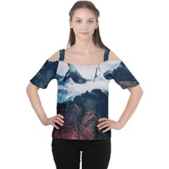 Dream Whale Cutout Shoulder Tee