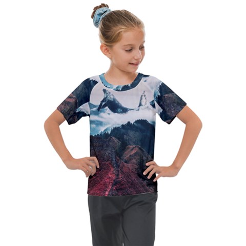 Dream Whale Kids  Mesh Piece Tee by goljakoff