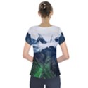 Blue whales dream Short Sleeve Front Detail Top View2