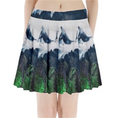 Blue Whales Dream Pleated Mini Skirt by goljakoff