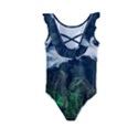 Blue whales dream Kids  Frill Swimsuit View2