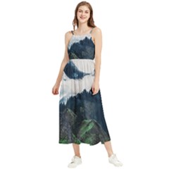 Blue Whales Dream Boho Sleeveless Summer Dress by goljakoff