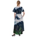 Blue whales dream Front Wrap High Low Dress View2