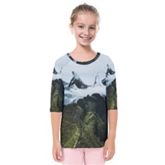 Blue Whales Dream Kids  Quarter Sleeve Raglan Tee