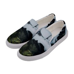 Blue Whales Dream Women s Canvas Slip Ons by goljakoff