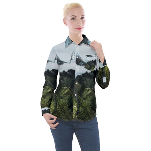 Blue Whales Dream Women s Long Sleeve Pocket Shirt by goljakoff