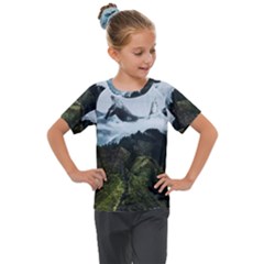 Blue Whales Dream Kids  Mesh Piece Tee